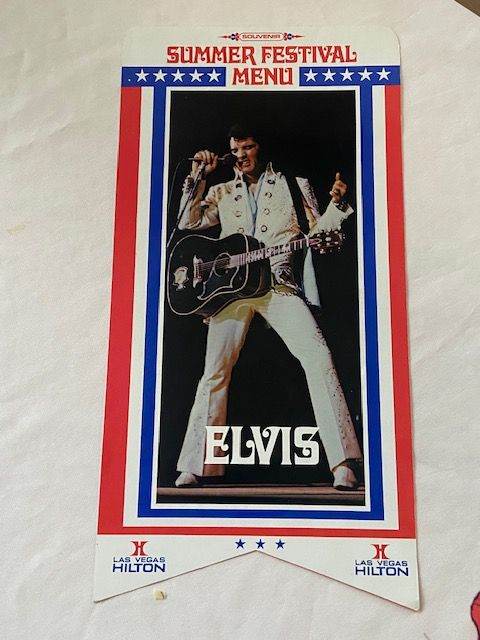 VERY RARE: Genuine Elvis 1970s Las Vegas Summer Festival Souvenir Menu *NR MINT*