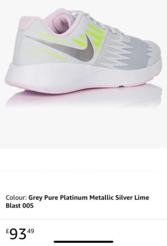 Nike Women's Running Trainers - Grey/Pink/Lime (£93 new) | in