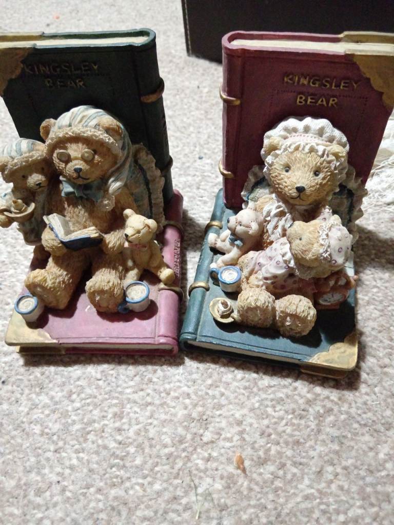 image for Vintage Bedtime Story Bear Bookends