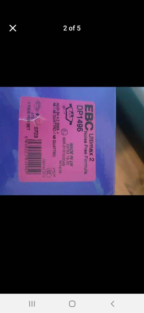 Audi volkswagen seat skoda Black stuff ebc front brake pads 