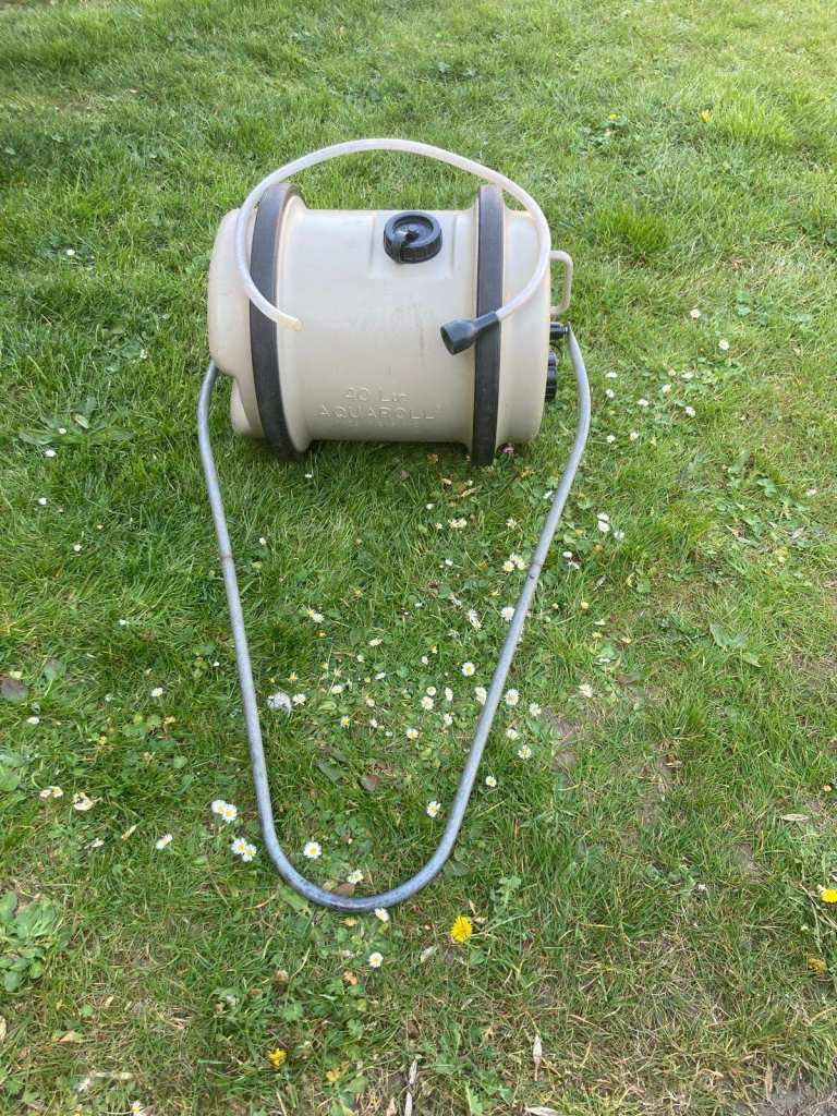Caravan Water management accessories. 2  x 40L water containers and waste disposal container