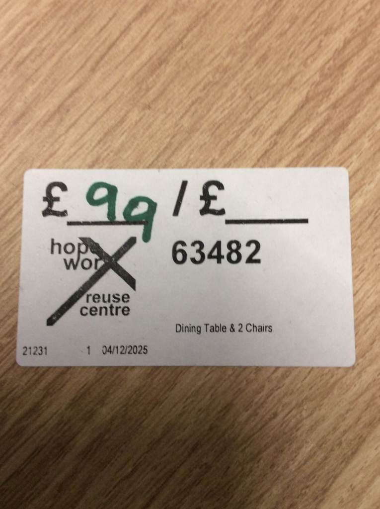 Dining table & 2 chairs  #63482  £99