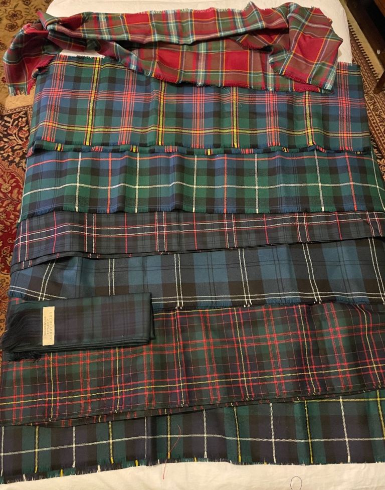 6 tartan sashes 