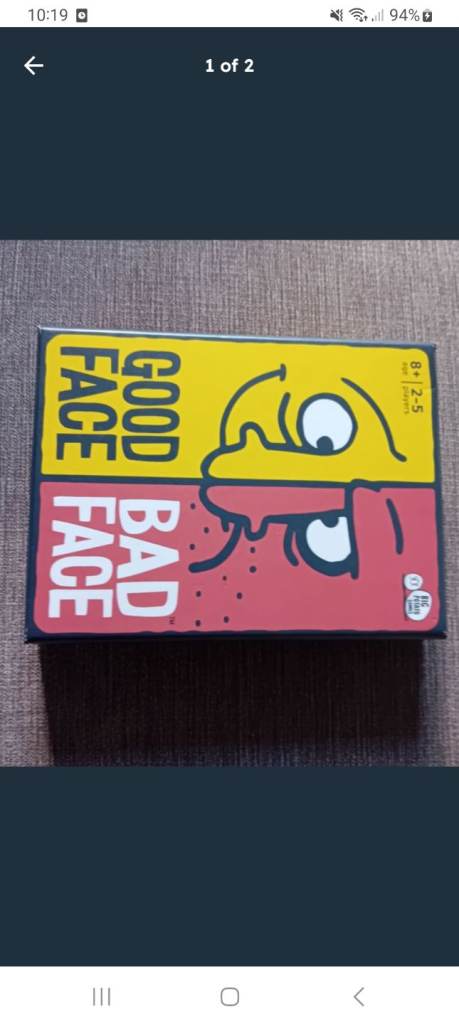 Good Face Bad Face card game. New. 