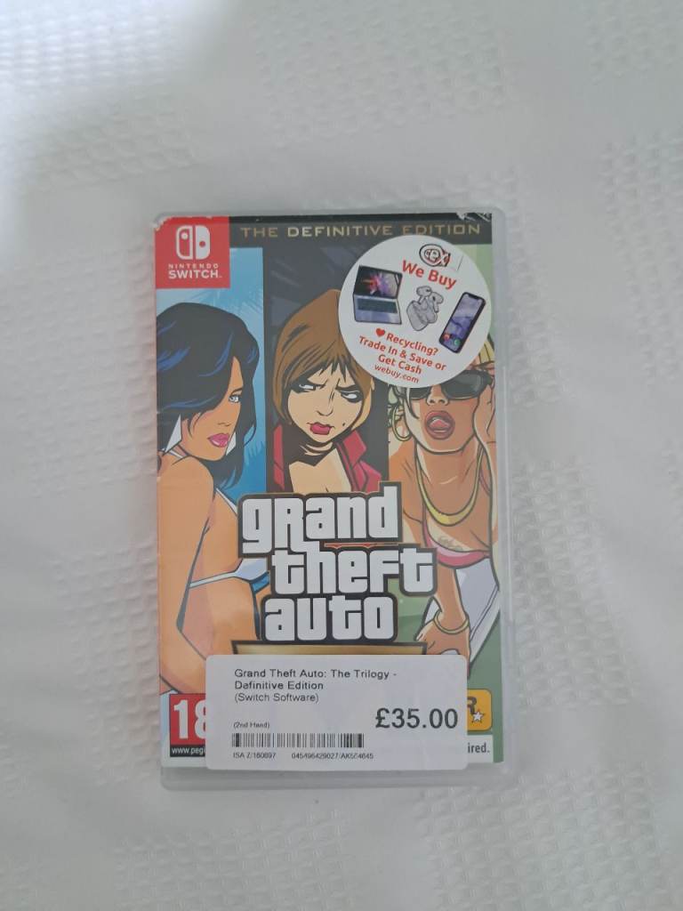 Nintendo switch Grand Theft Auto: The Trilogy The Definitive Edition