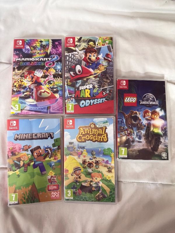 Nintendo Switch games boxed Mario Minecraft Lego Animal crossing
