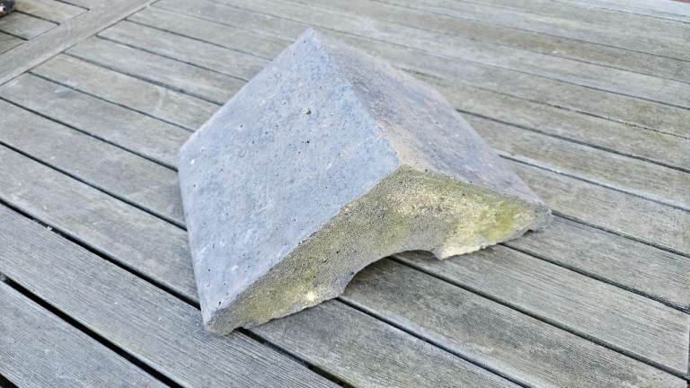 Victorian Black Blue Wall Coping Stones Reclaimed Salvaged Triangular
