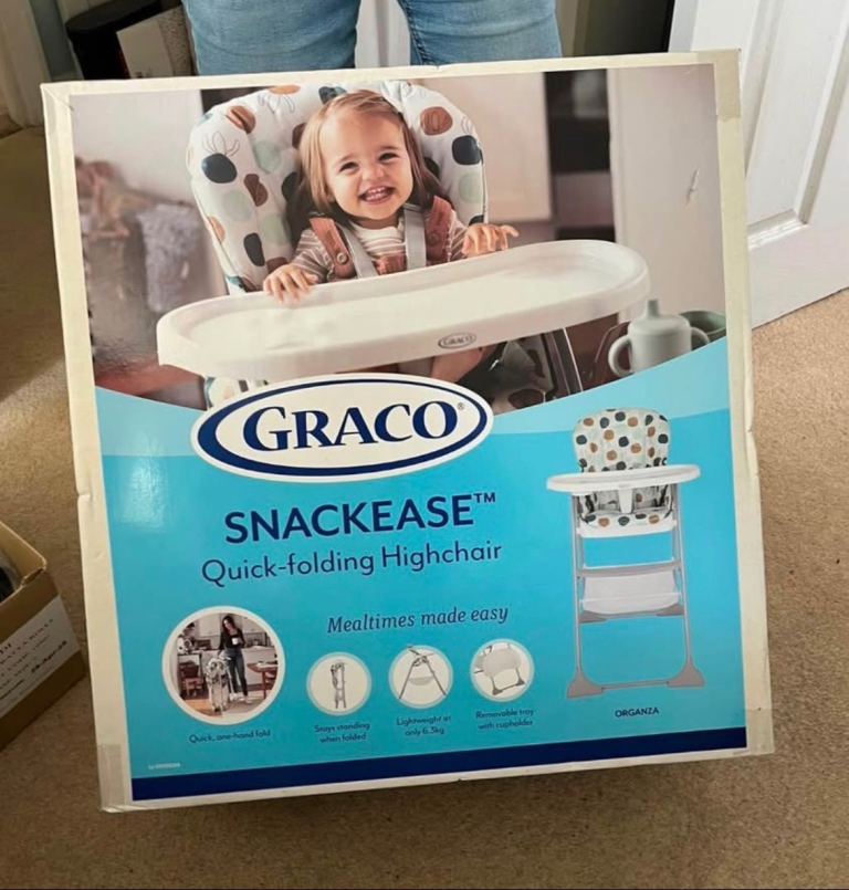 Graco Snackease Quick-Folding Highchair – New, Boxed