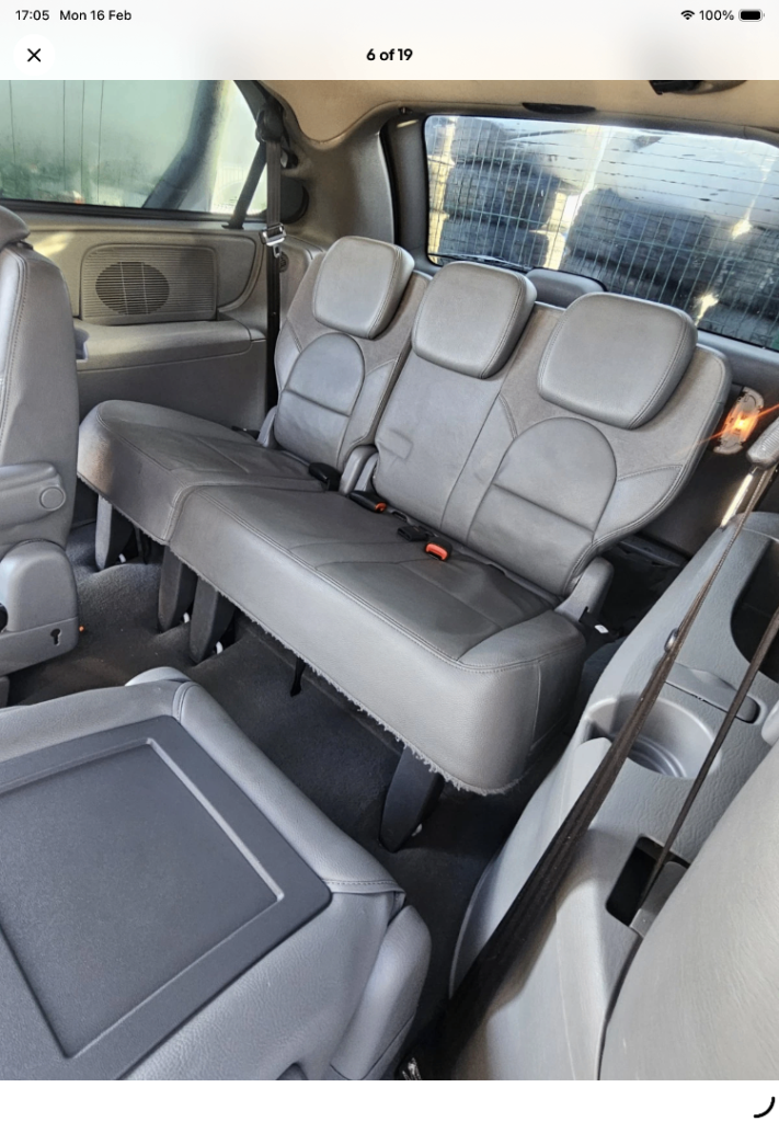 Chrysler grand voyager rear seats, ideal for campervan