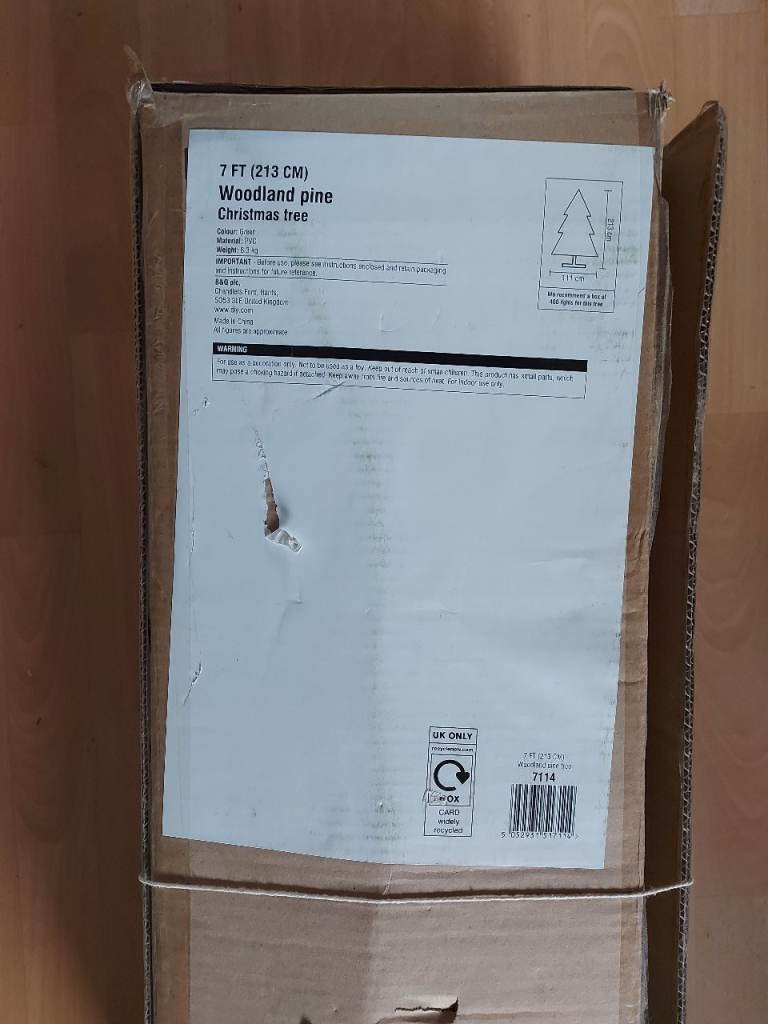 B&Q 7ft (213cm) Christmas Tree