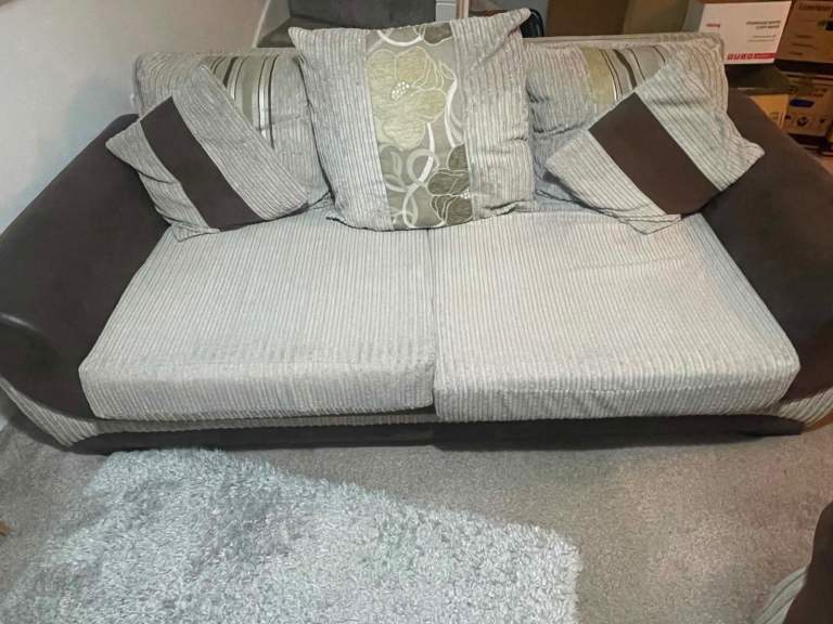 Comfortable two 2-Seater Sofas with Cushions – Good Condition