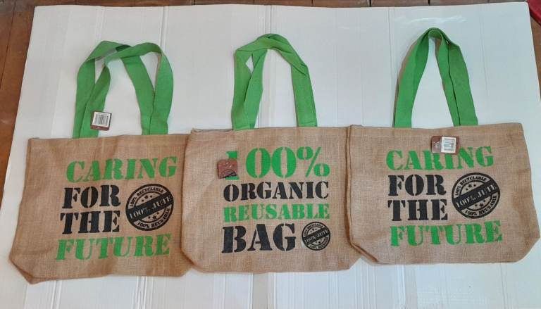 3x Tote Bag Canvas Bags Carrier Bag Hand Bag hamper bag Organic 100% Jute Reusable Great Gift