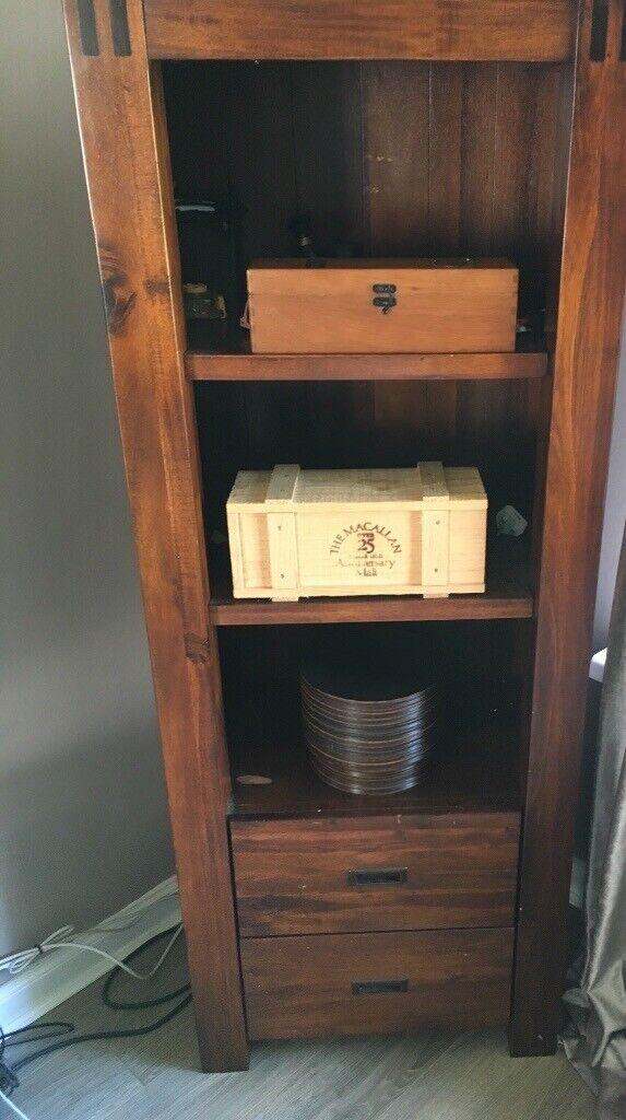 Acacia wood bookcase