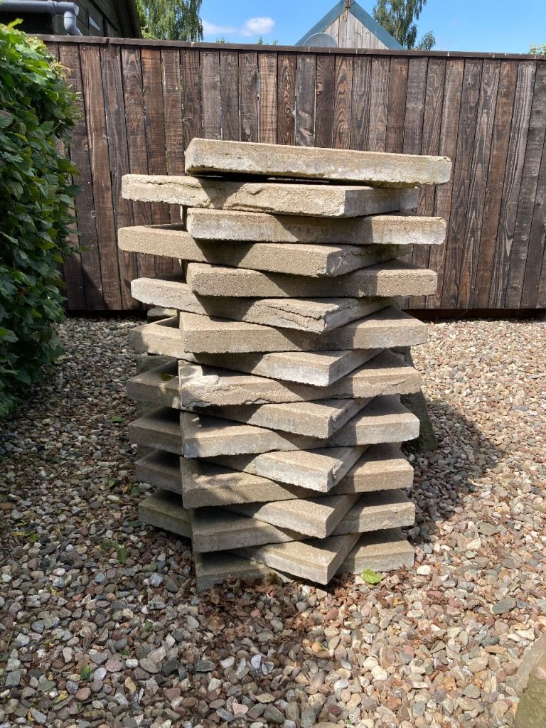 Garden paving slabs, riven faced - SOLD PENDING COLLECTION 