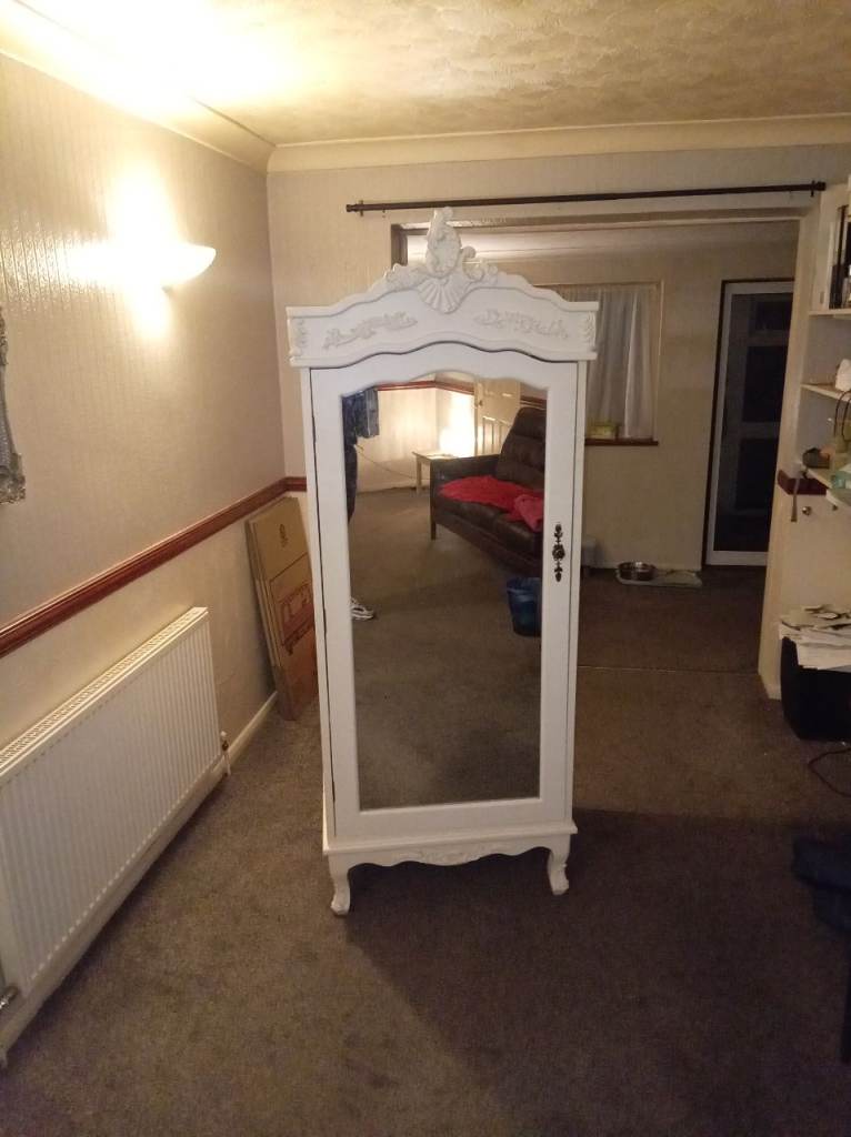 ARMOIRE/WARDROBE AMELIE FRENCH WHITE SINGLE DOOR