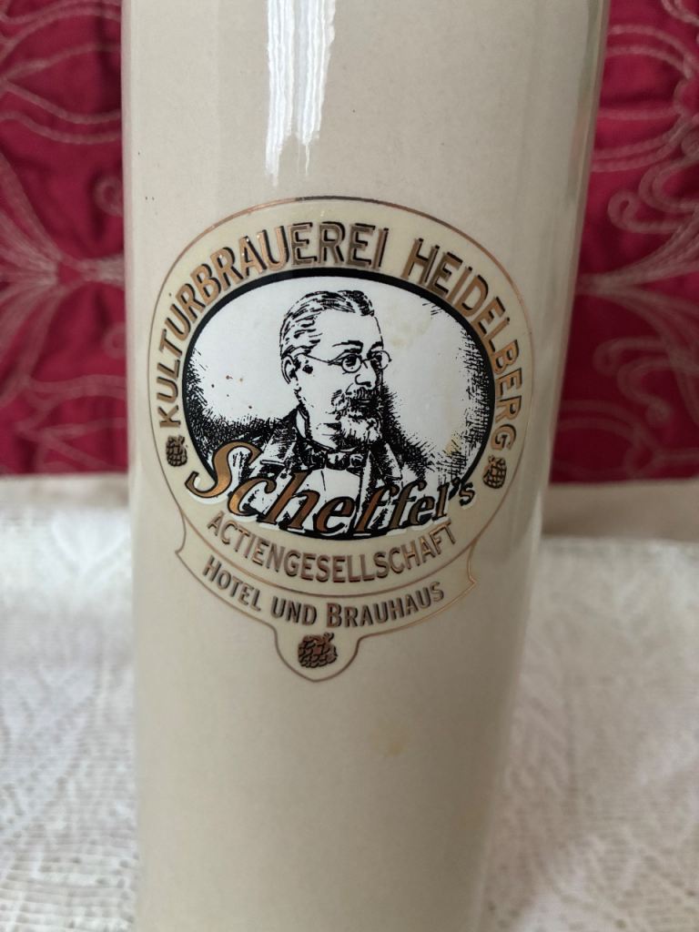 German Beer Stein Mug .5 litre HOTEL UND BRAUHAUS Scheffel’s