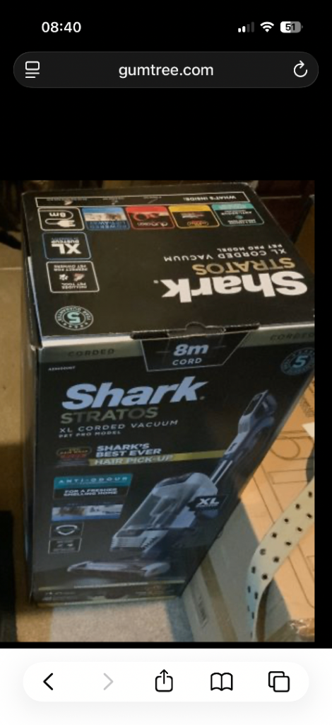Shark pet stratos hoover all sealed in box £225