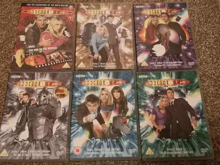 6 doctor who dvds Series 1 episodes 1 and 2 Series 2 volume 1-5