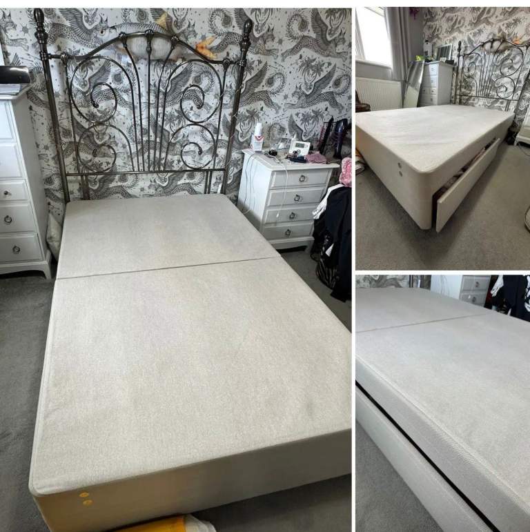 FREE - Small double divan with headboard (120 x 190cm).