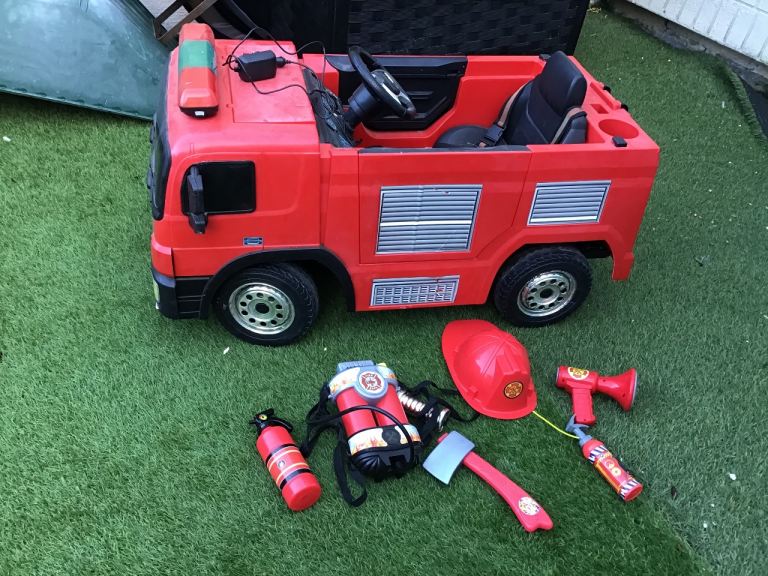 Ride on battery operated fire engine