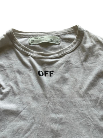 Men's Off-White Mirror Mirror Long Sleeve White T-Shirt Size S