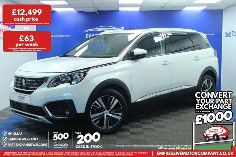 2019 68 PEUGEOT 5008 1.5 BLUEHDI ALLURE SUV 5DR DIESEL MANUAL EURO 6 (S/S) (130 