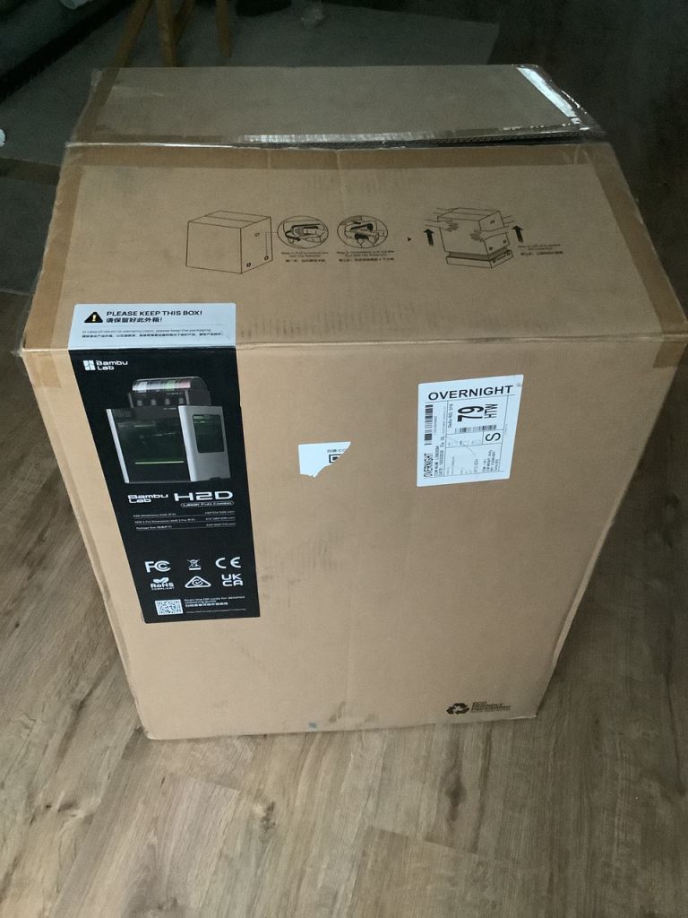 40w BAMBU LAB 3D H2D printer with laser module, smoke purifier and accessories