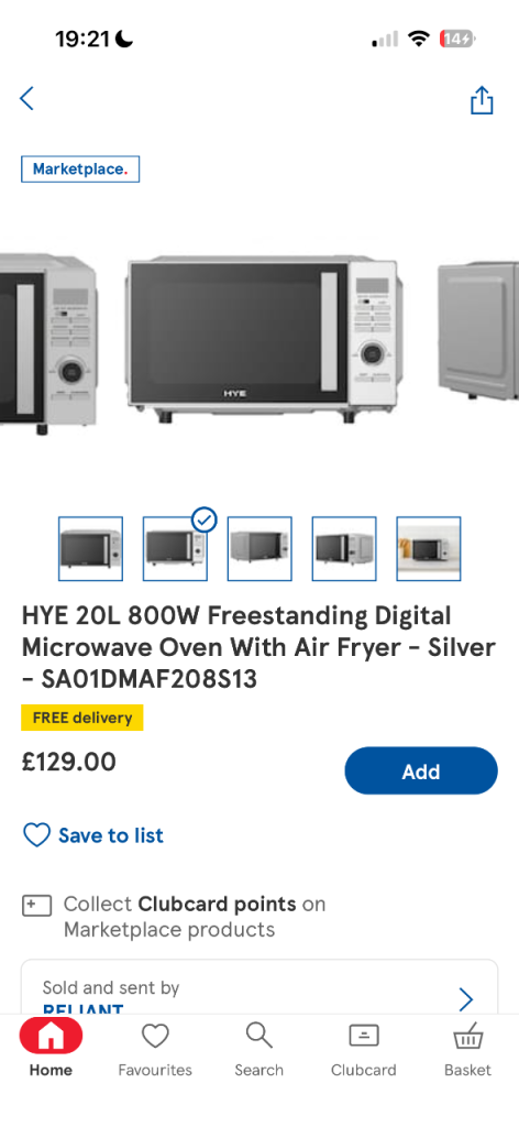 Microwave with a built in air fryer 
