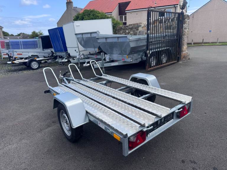 Brand New 2m x 1,25m Single Axle Motorbike Trailer 750KG