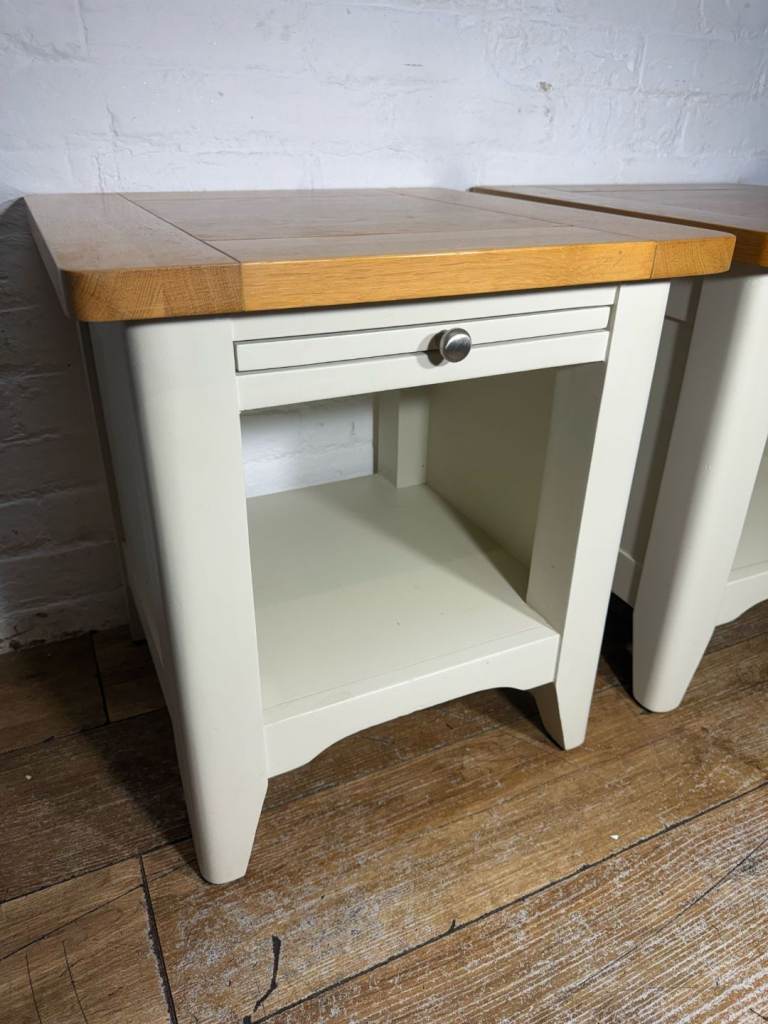 Pair of solid oak lamp tables with free local delivery 