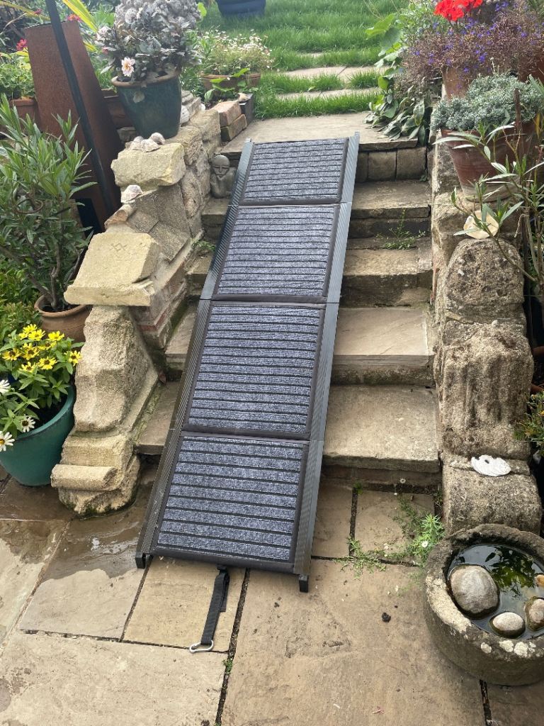 Folding sturdy dog ramp