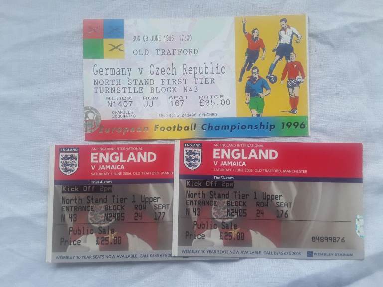 3 Football Ticket Stubs