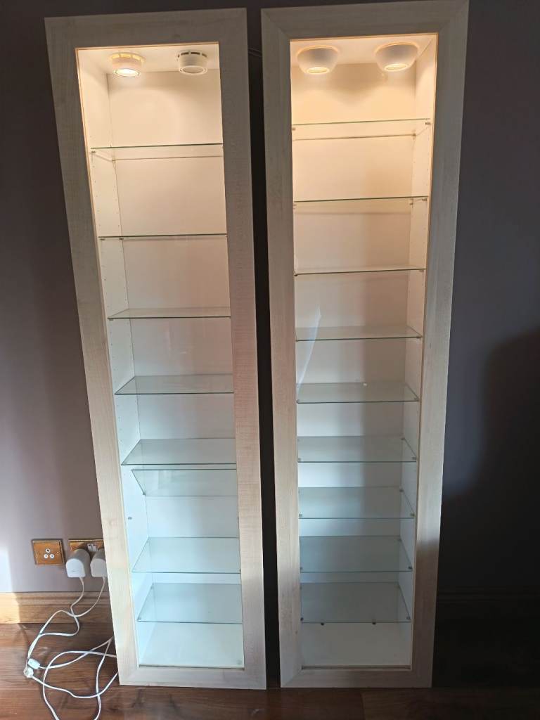 IKEA Bertby Display Cabinets with Lights
