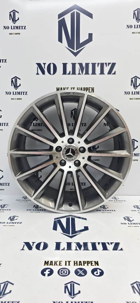 PREMIUM DIVISON GENUINE MERCEDES 20" 9J AMG TURBINE 5x112 DIAMOND CUT SINGLE WHEEL A2134012300