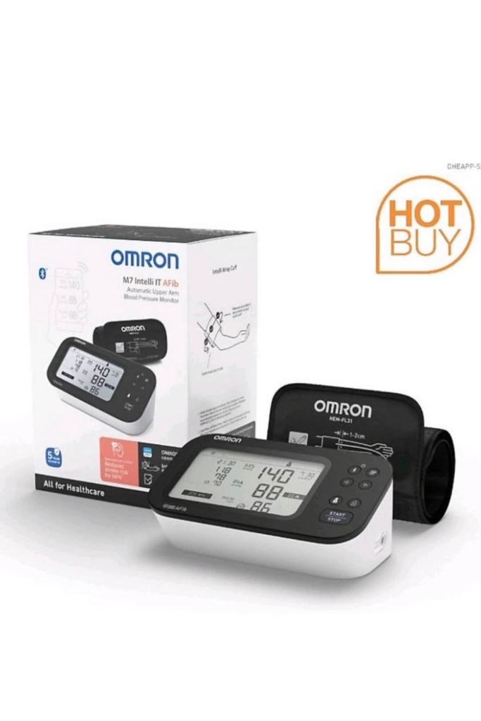Omron M7 Intelli IT AFib Upper Arm Blood Pressure Monitor AFib Detection, Irregular Heartbeat Alert,
