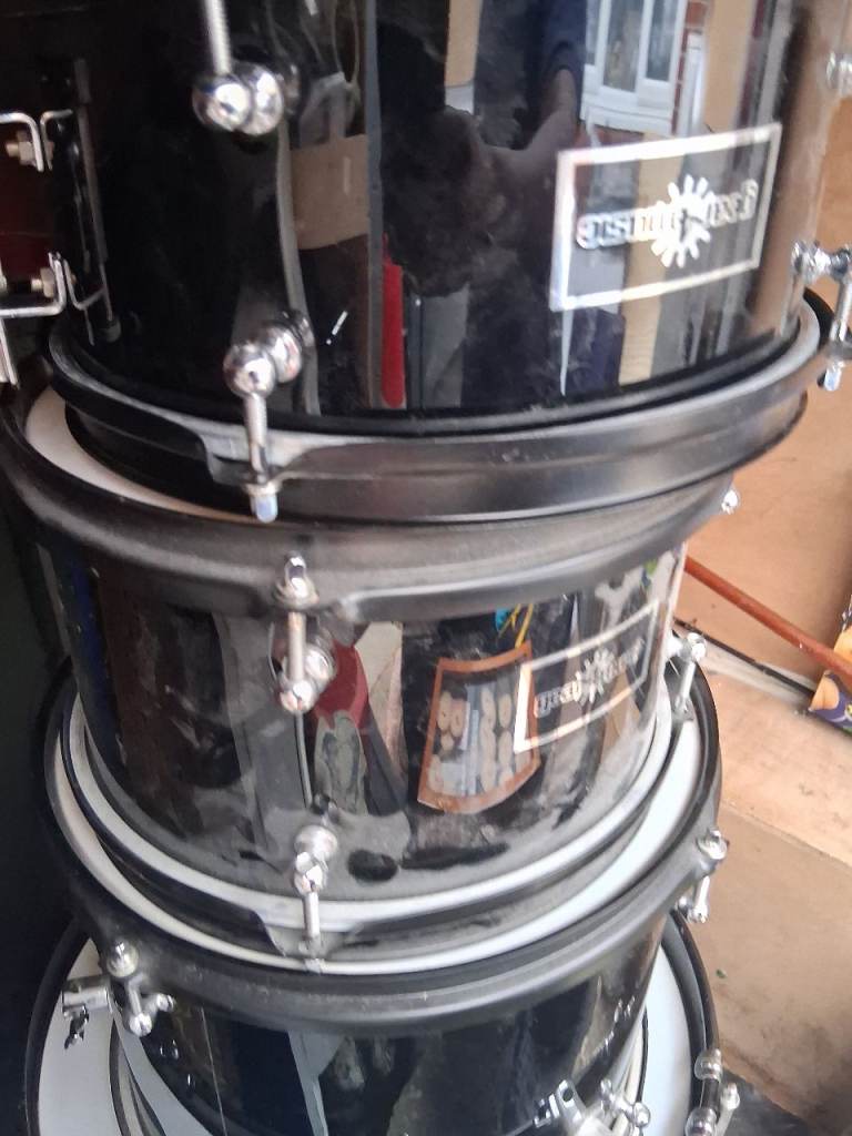 Custom Tone Black Drum Kit Toms