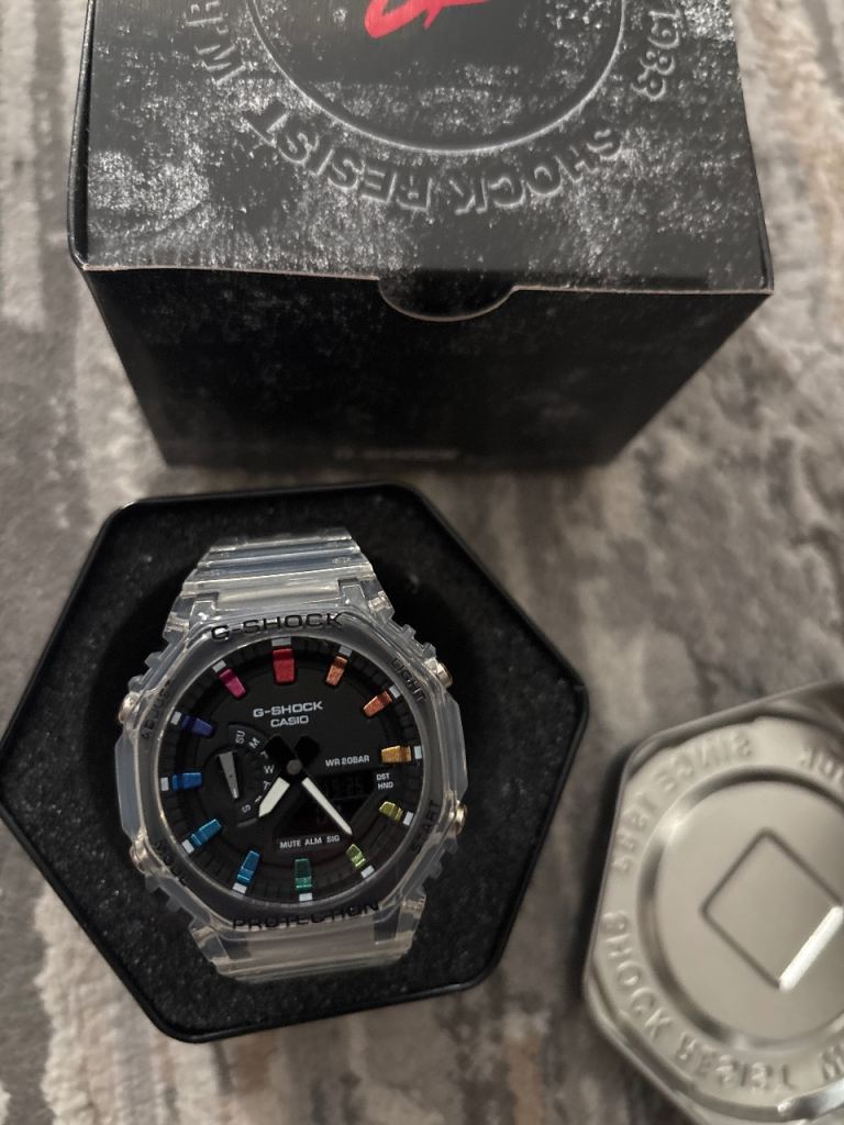 G-Shock GA-2100 Clear Watch with colour Markers – Like New