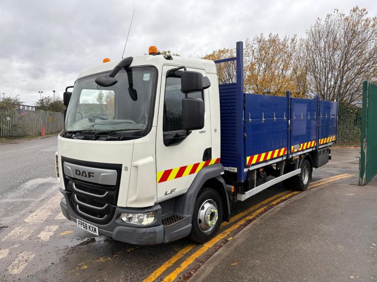 68 daf lf45.180 7.5ton euro6 double drop side flatbed truck 