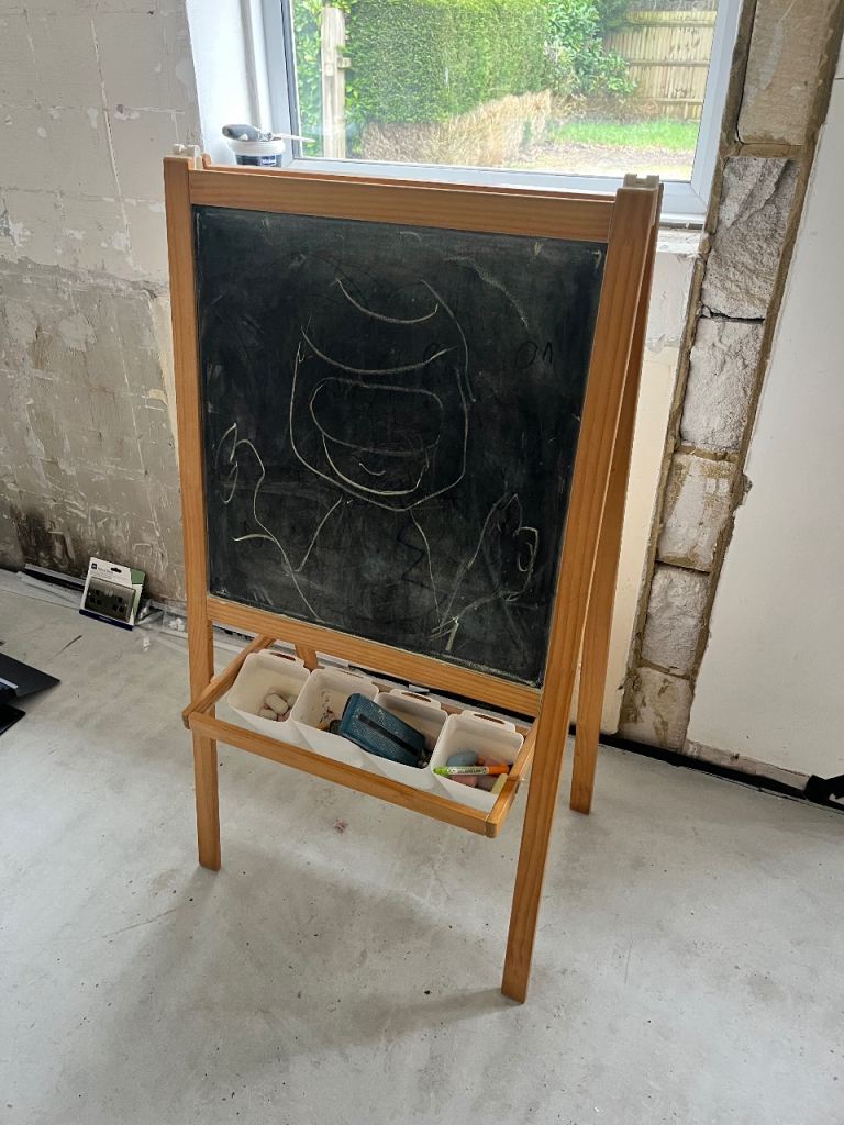 Children chalk and white board 