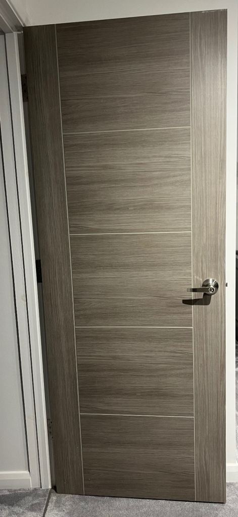 image for Howdens FD30 Internal Daytona Grey Laminate Door Brand New