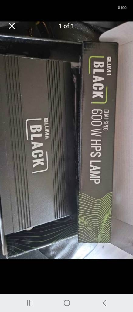 Lumii Black 600W HPS Lamp – Brand New