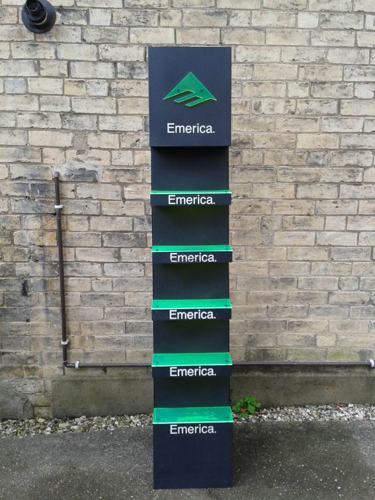 Emerica Skateboard, BMX, Shoe Display Stand