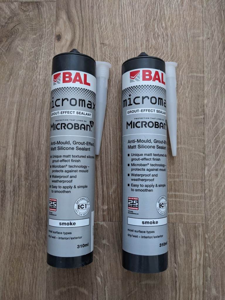 New BAL Micromax Grout-Effect Sealant - Smoke – Smoke Grey, 310ml
