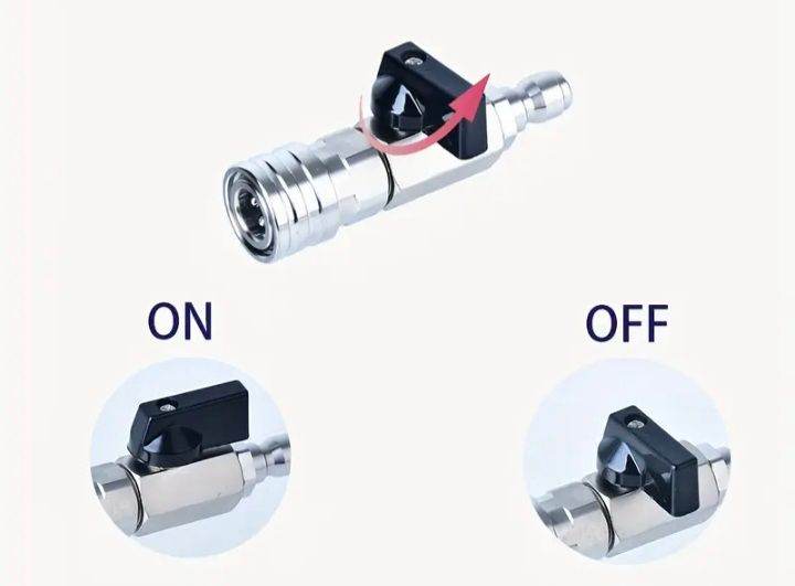 Stainless Steel Valve for Pressure Washer 1/4 Qucik release connector new on off valve new