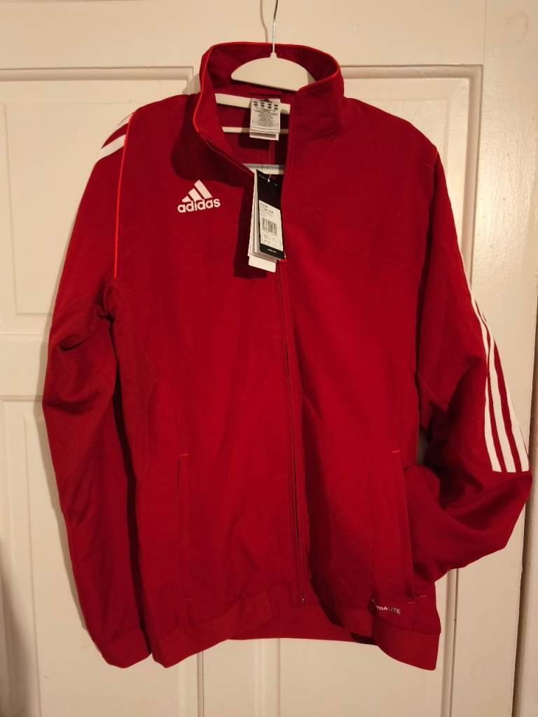 Adidas T12 Team Jacket M – Red, Brand New with Tags