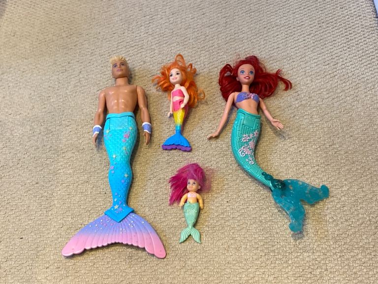 Little Mermaid bath toys