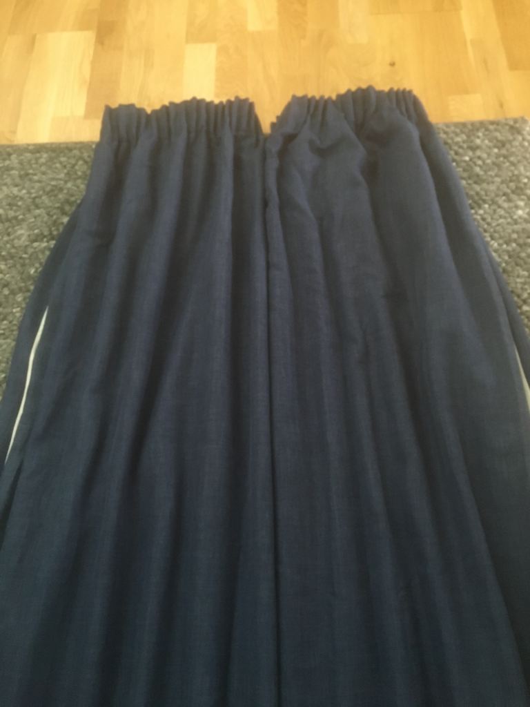 Pair of full length lined Laura Ashley curtains 