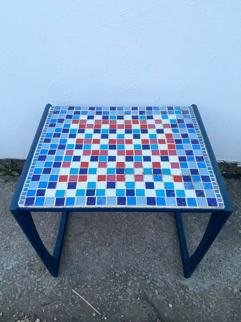 Vintage Mosaic Coffee, End, or Side Table 