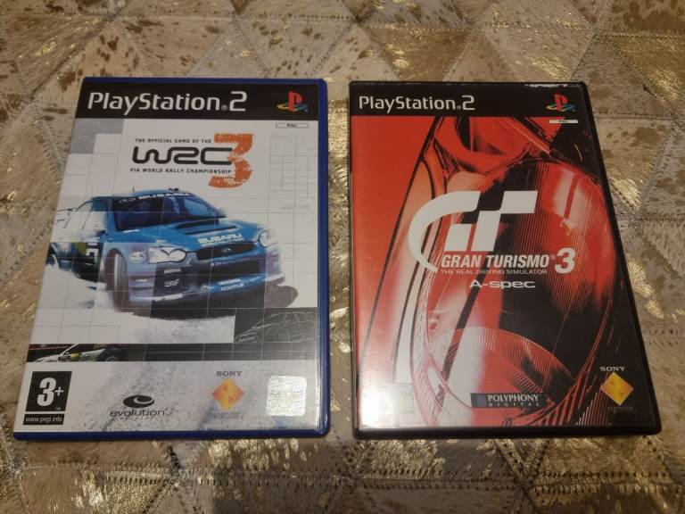 PS2 Racing Games Gran Turismo 3 A-Spec & WRC 3 Complete W Manuals PlayStation 2