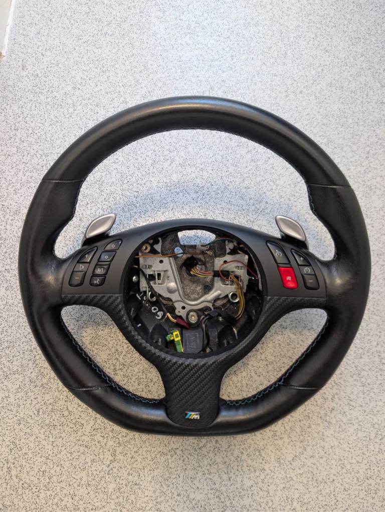 BMW E46 E39 E53 Flat Bottom Paddle Shifter Steering Wheel